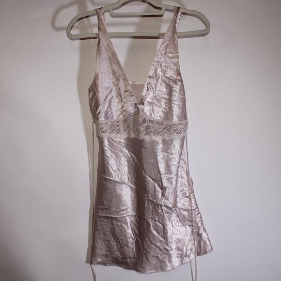 Pink Fairycore Slip Dress with Lace And A Back Tie Size M - Picture 1 of 6
